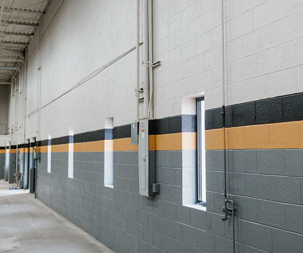 Industrial warehouse painting project